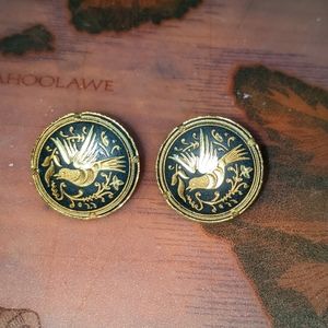 Vintage Damascene earrings